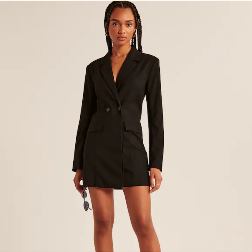 Abercrombie & Fitch Black Blazer Mini Dress